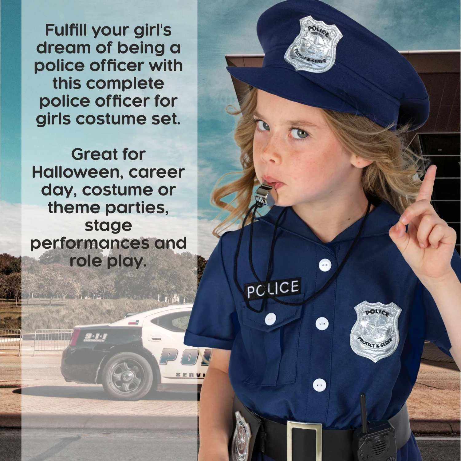 Costume Da Poliziotta Della Marina Per Ragazze 4 Costume Da Poliziotta Della Marina Per Ragazze - immagine 2