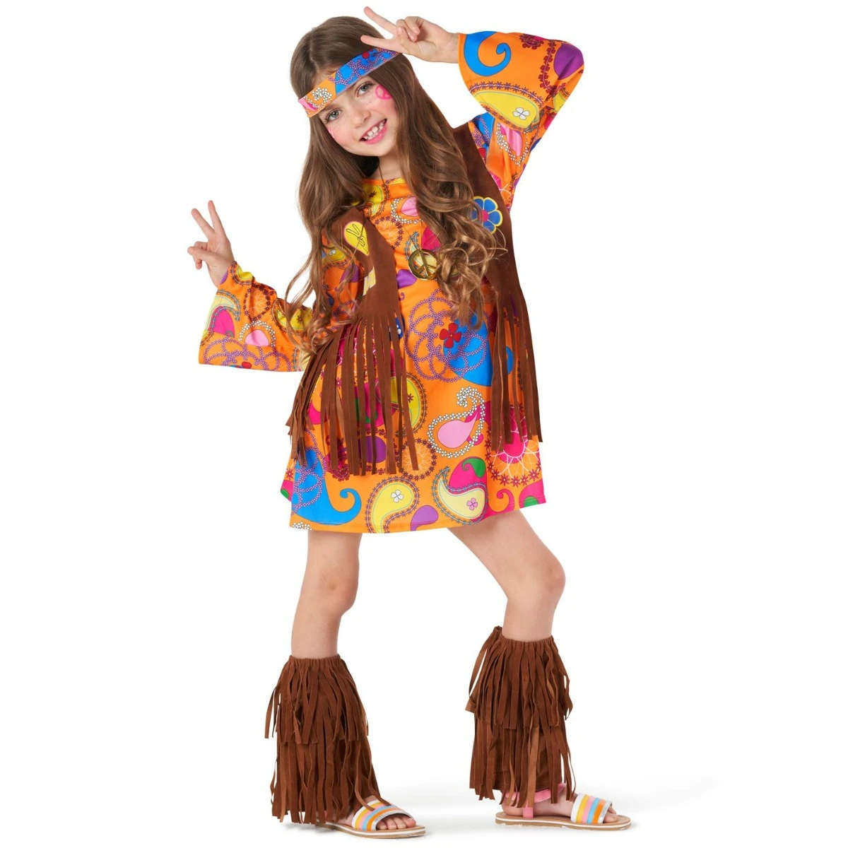 Costume Hippie Bambina 6 Costume Hippie Bambina - immagine 4