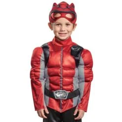 Power Rangers Beast Morphers Red Ranger Beast Morphers Toddler Muscle Jumpsuit Outfit -Vendite Morphsuits 13184 inset