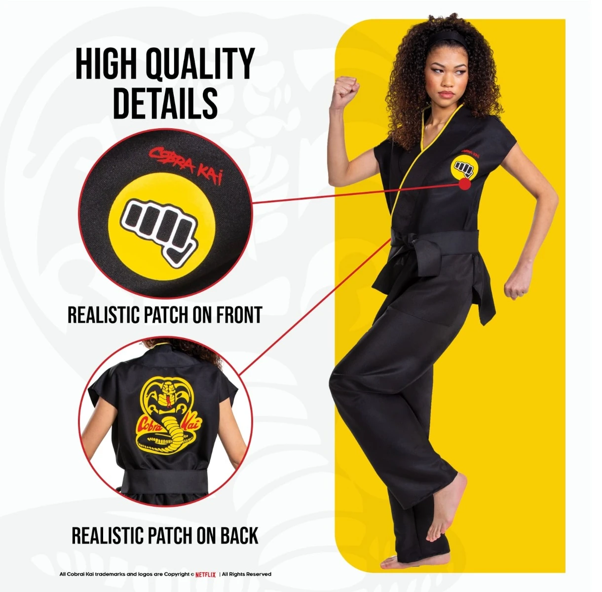 Men's Cobra Kai Classic Costume 5 Men's Cobra Kai Classic Costume - immagine 3
