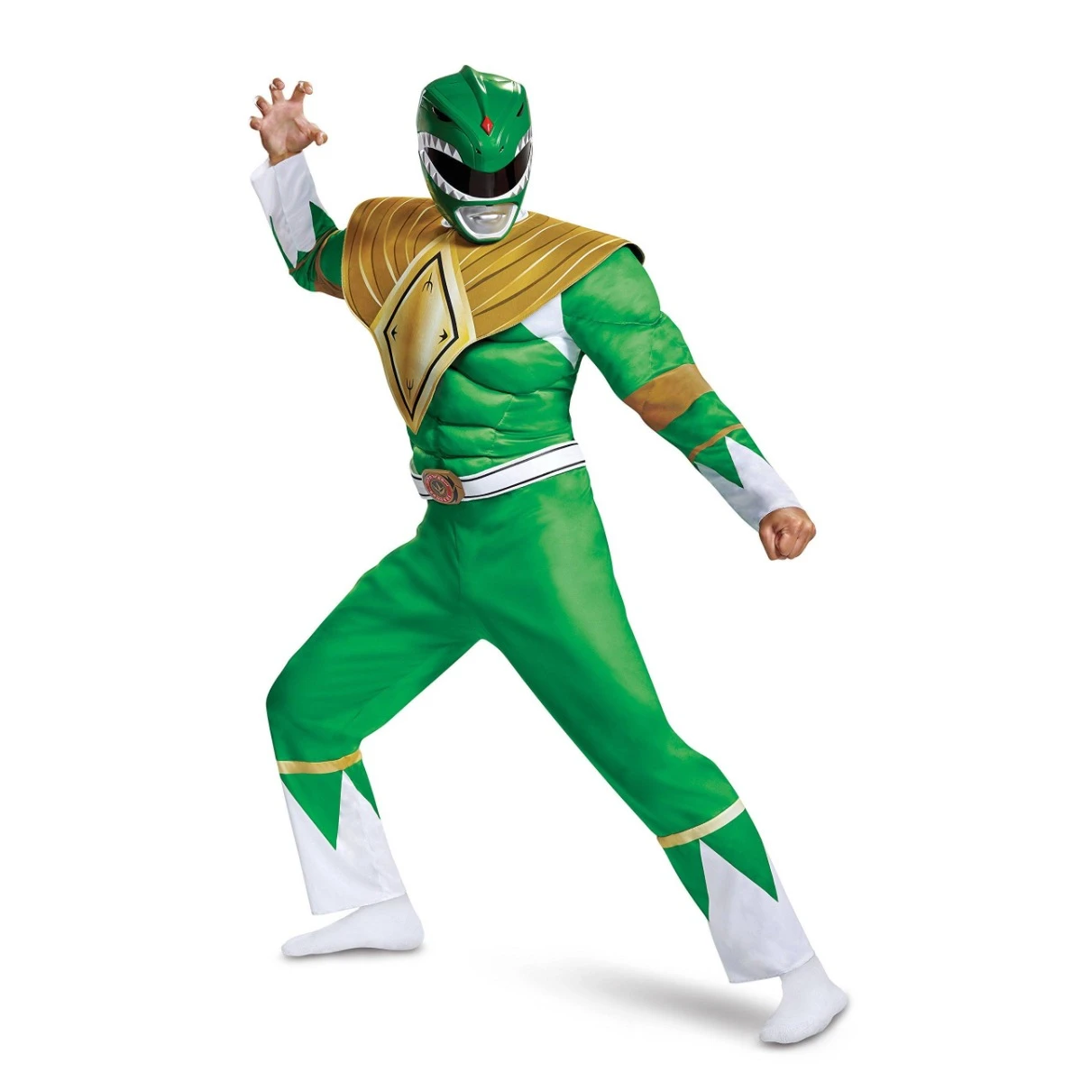 Costume Power Ranger Verde Muscoloso Adulti 3 Costume Power Ranger Verde Muscoloso Adulti