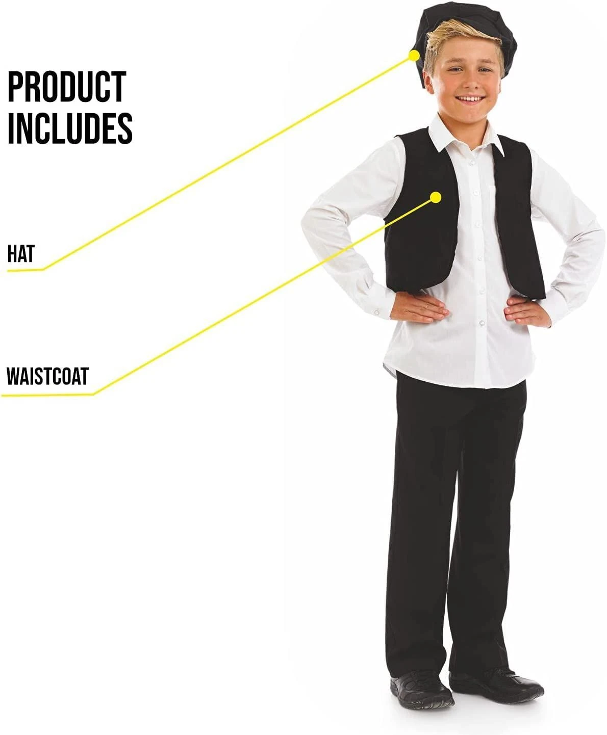 Berretto E Gilet Vittoriano Bambino 4 Berretto E Gilet Vittoriano Bambino - immagine 2