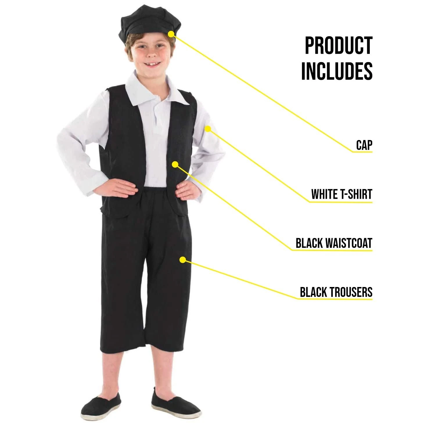 Costume Scolaretto Vittoriano Bambino 4 Costume Scolaretto Vittoriano Bambino - immagine 2