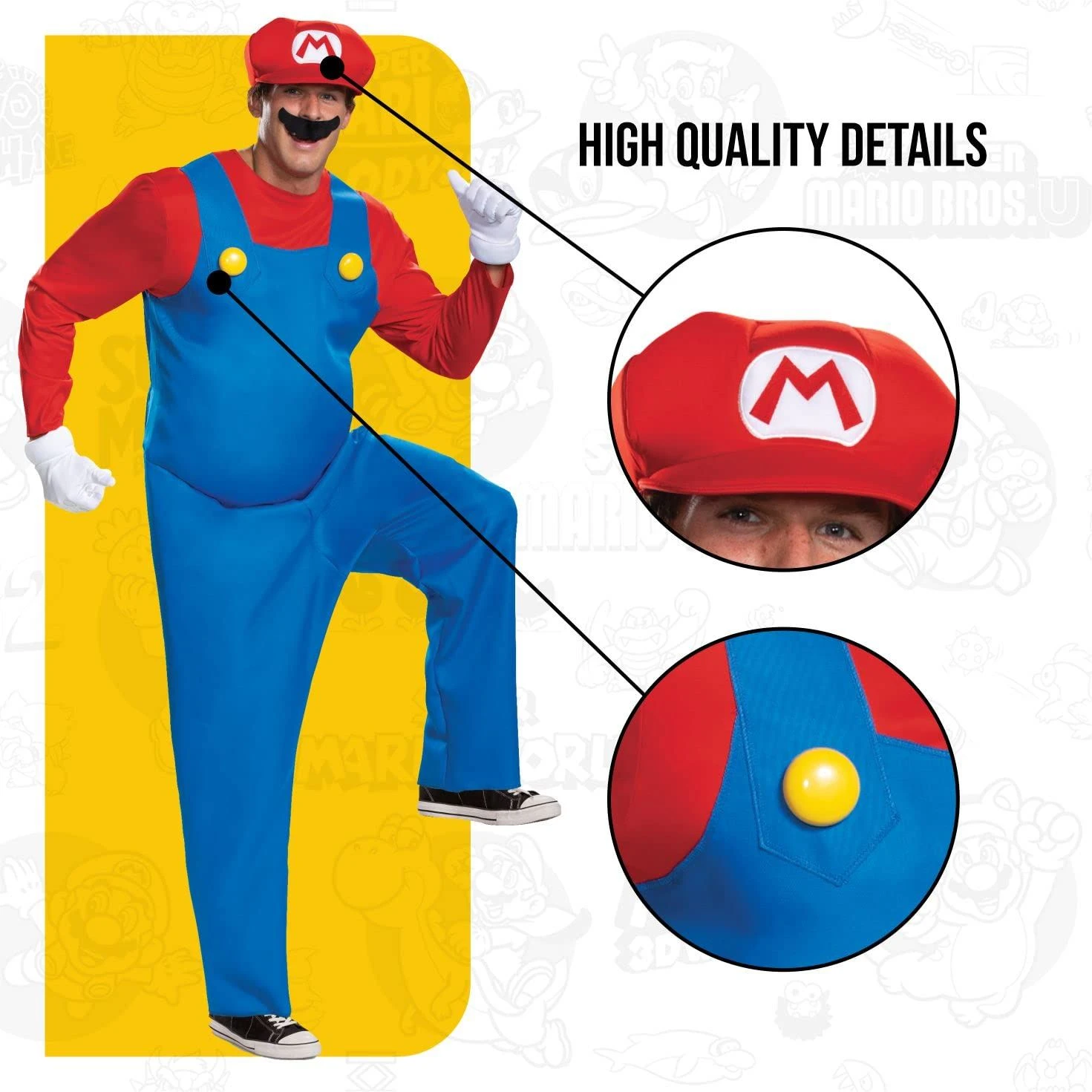 Costume Super Mario Adulti 5 Costume Super Mario Adulti - immagine 3