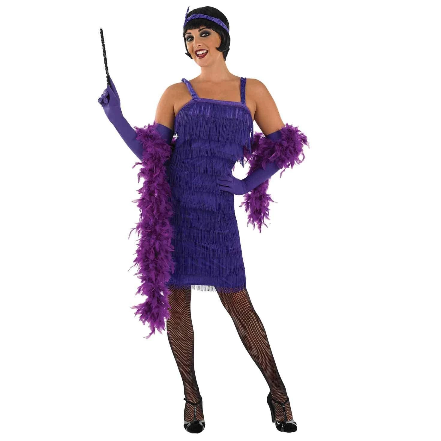 Womens Purple Flapper Girl 20s Costume Dress 3 Womens Purple Flapper Girl 20s Costume Dress