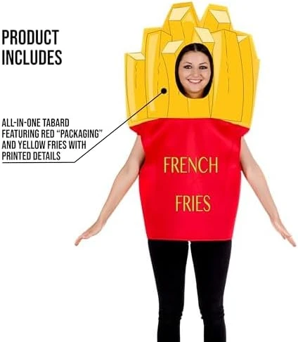 Costume Patatine Fritte Adulti 4 Costume Patatine Fritte Adulti - immagine 2