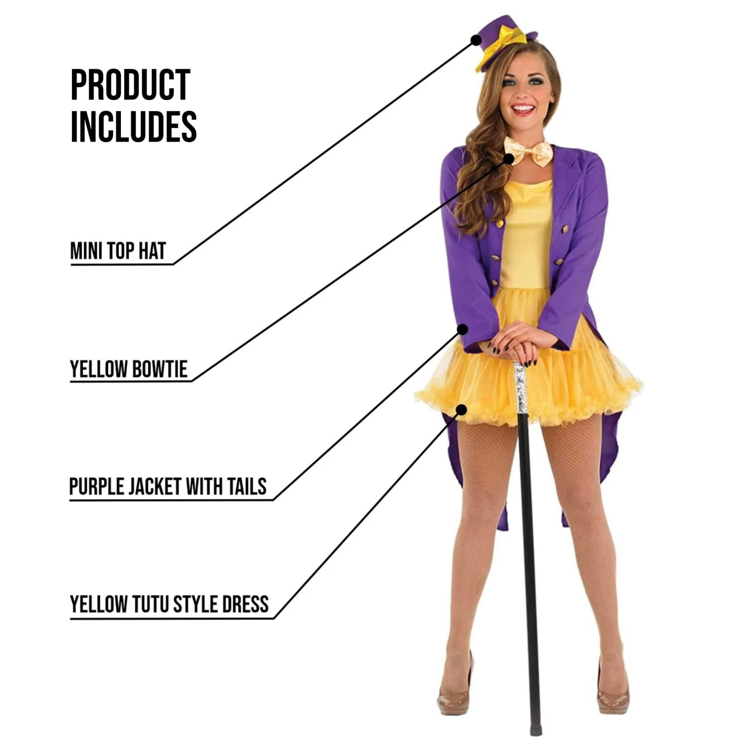 Costume Da Proprietaria Di Fabbrica Di Cioccolato Donna 4 Costume Da Proprietaria Di Fabbrica Di Cioccolato Donna - immagine 2