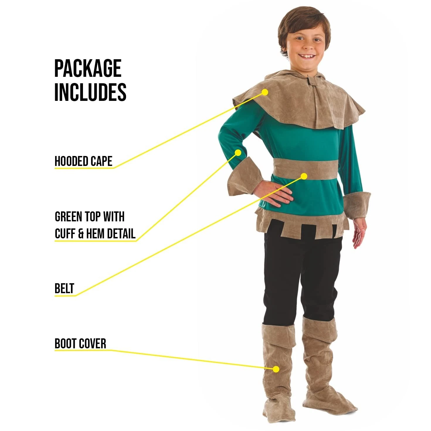 Costume Robin Hood Bambini 4 Costume Robin Hood Bambini - immagine 2