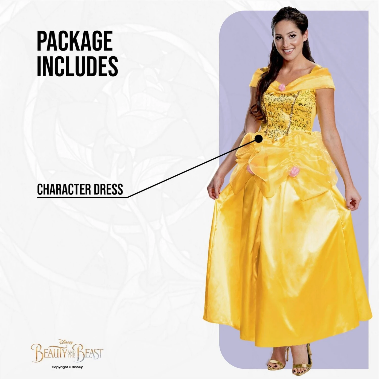 Vestito Principessa Belle Classico Adulti 4 Vestito Principessa Belle Classico Adulti - immagine 2