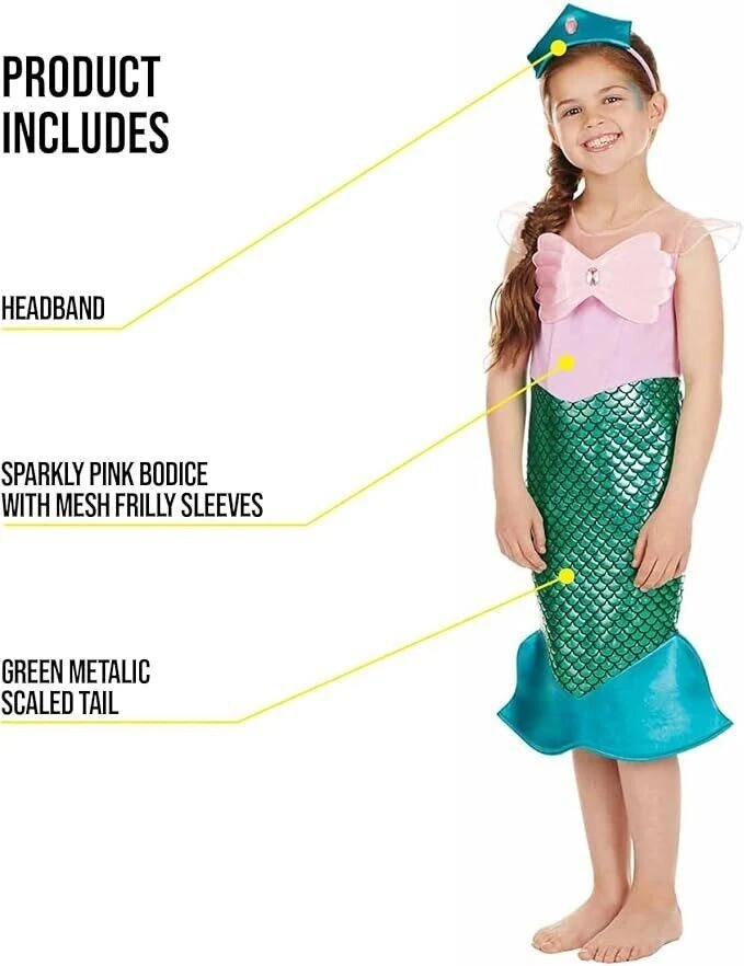 Costume Sirenetta Bambina 4 Costume Sirenetta Bambina - immagine 2