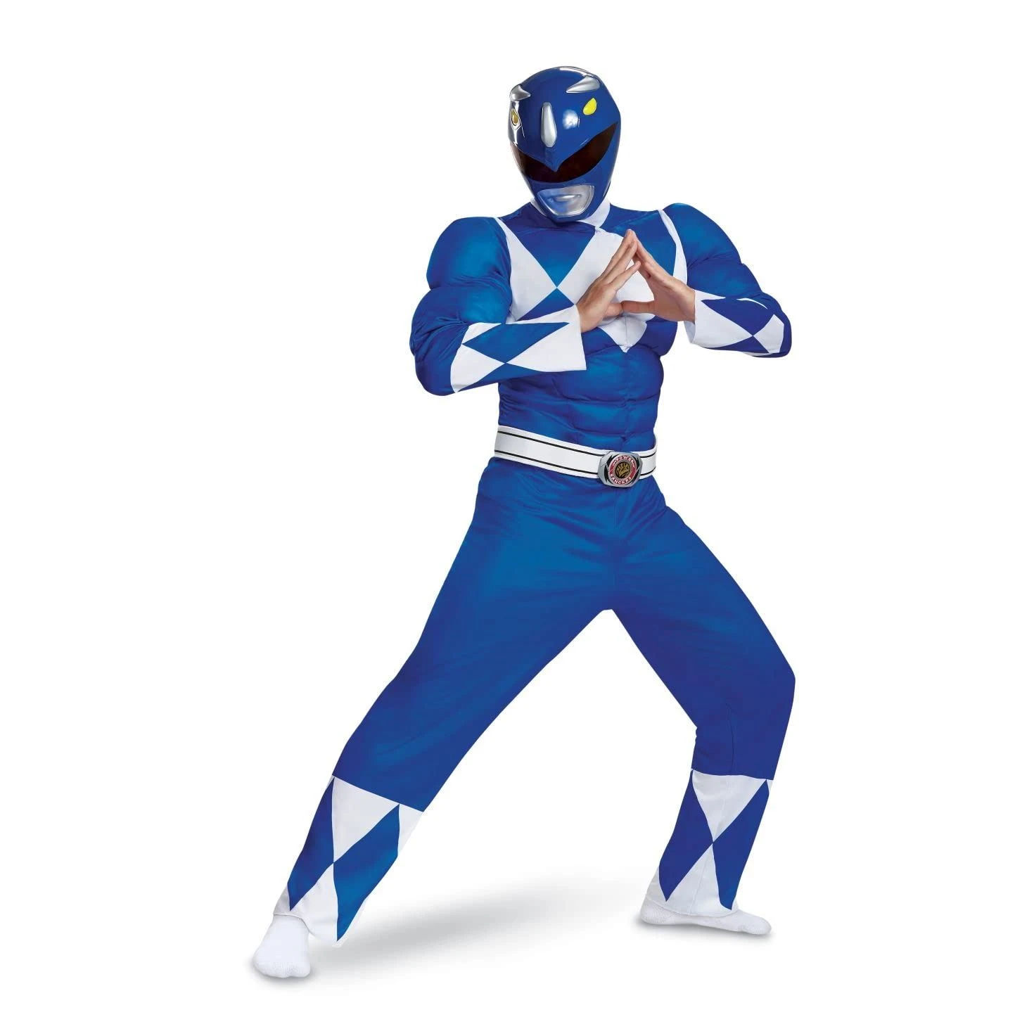 Costume Power Ranger Blu Muscoloso Adulti 3 Costume Power Ranger Blu Muscoloso Adulti