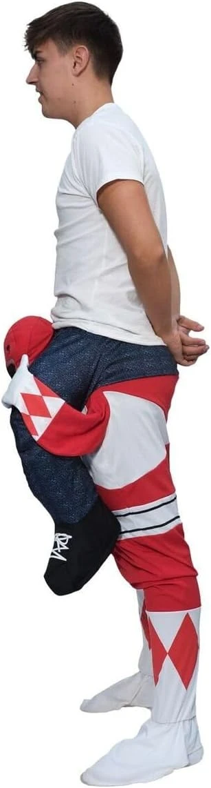 Costume Power Ranger Rosso A Cavalluccio Adulto 4 Costume Power Ranger Rosso A Cavalluccio Adulto - immagine 2