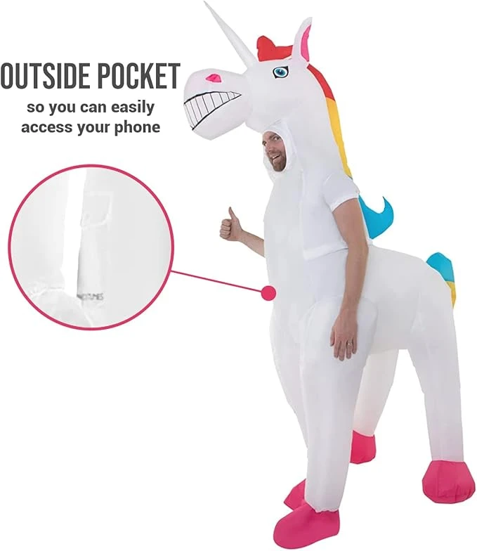 Costume Gonfiabile Unicorno Adulto 5 Costume Gonfiabile Unicorno Adulto - immagine 3