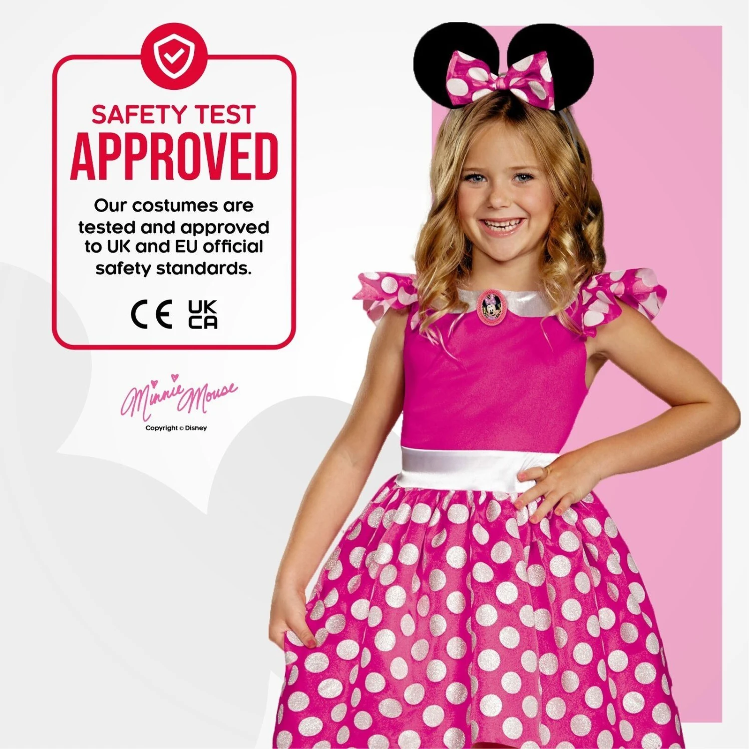 Costume Minnie Classico Rosa Bambina 7 Costume Minnie Classico Rosa Bambina - immagine 5