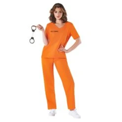 COSTUME Arancione Da Carcerato Donna