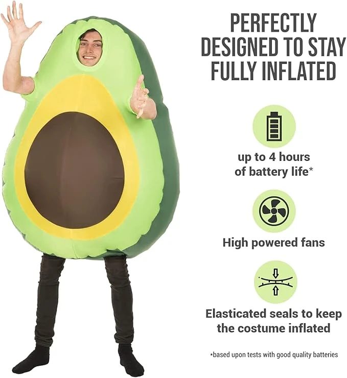 Costume Gonfiabile Avocado Adulto 4 Costume Gonfiabile Avocado Adulto - immagine 2