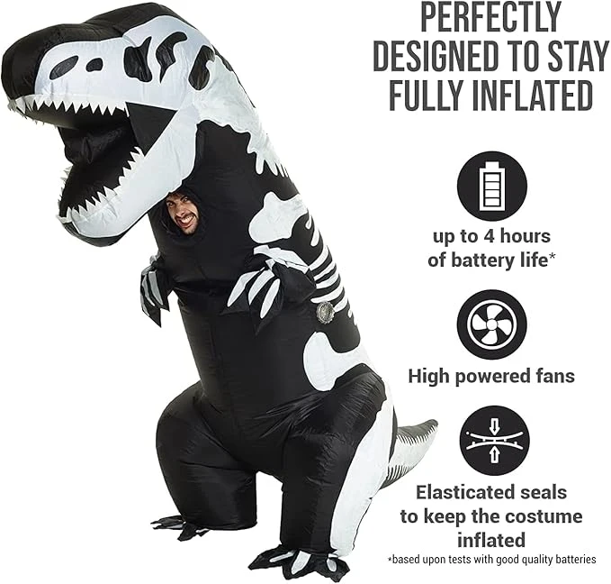 Costume Gonfiabile T-Rex Adulti 4 Costume Gonfiabile T-Rex Adulti - immagine 2