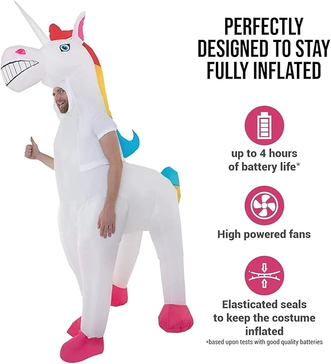 Costume Gonfiabile Unicorno Adulto 4 Costume Gonfiabile Unicorno Adulto - immagine 2