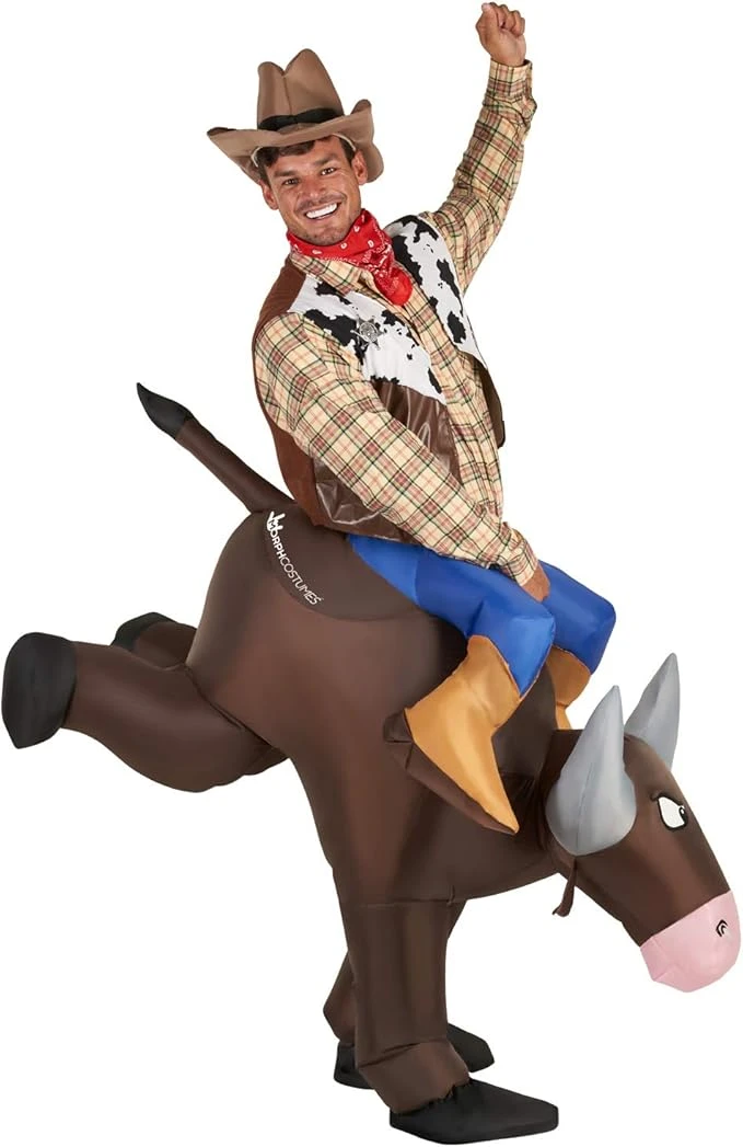 Costume Gonfiabile Toro Cavalcabile Adulto 6 Costume Gonfiabile Toro Cavalcabile Adulto - immagine 5