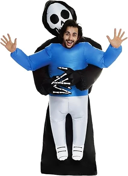 Costume Gonfiabile Triste Mietitore Che Rapisce Adulto 5 Costume Gonfiabile Triste Mietitore Che Rapisce Adulto - immagine 3