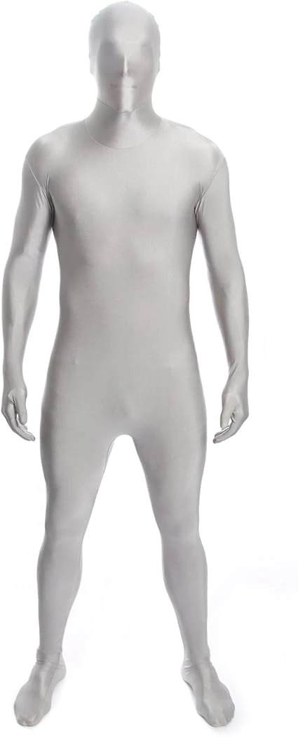 Morphsuit Argento Adulto 4 Morphsuit Argento Adulto - immagine 2