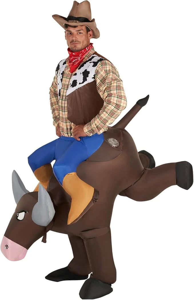 Costume Gonfiabile Toro Cavalcabile Adulto 3 Costume Gonfiabile Toro Cavalcabile Adulto - immagine 2