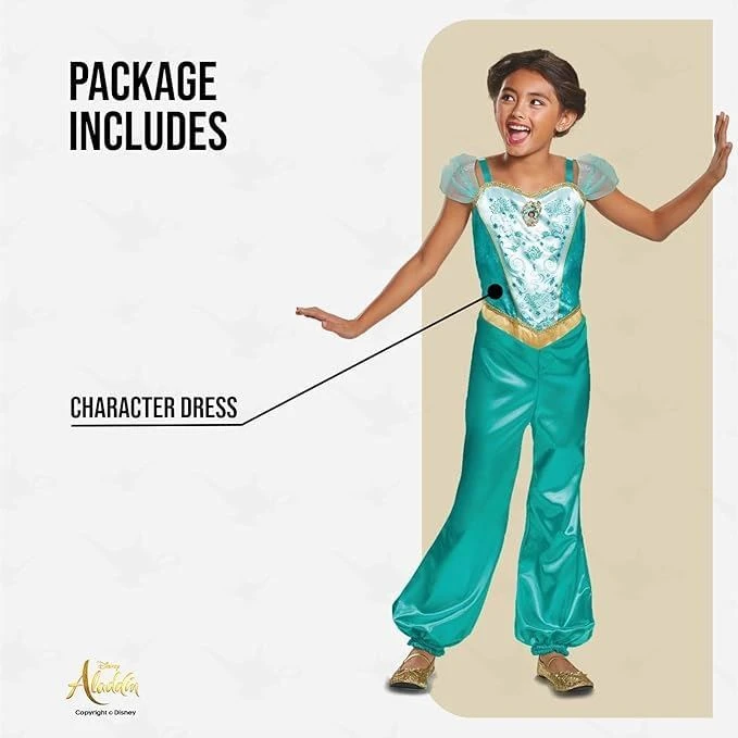 Costume Jasmine Classico Bambina 4 Costume Jasmine Classico Bambina - immagine 2
