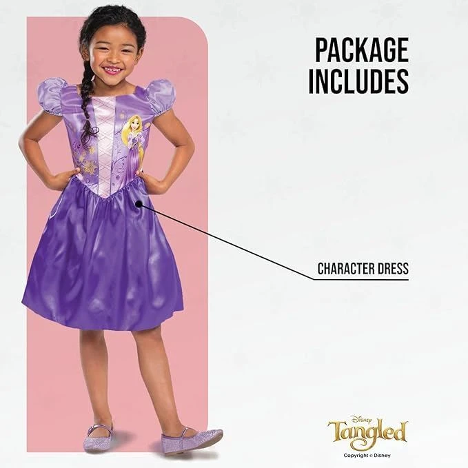 Vestito Rapunzel Standard Bambina 4 Vestito Rapunzel Standard Bambina - immagine 2