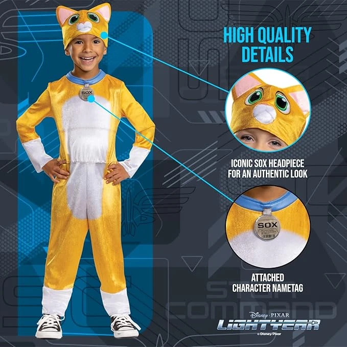 Costume Classico Di Sox Il Gatto Lightyear Per Bambini 6 Costume Classico Di Sox Il Gatto Lightyear Per Bambini - immagine 4