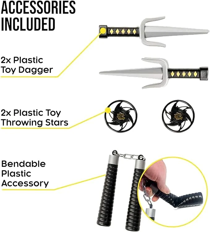 Costume Ninja Nero/rosso Da Donna 4 Costume Ninja Nero/rosso Da Donna - immagine 2