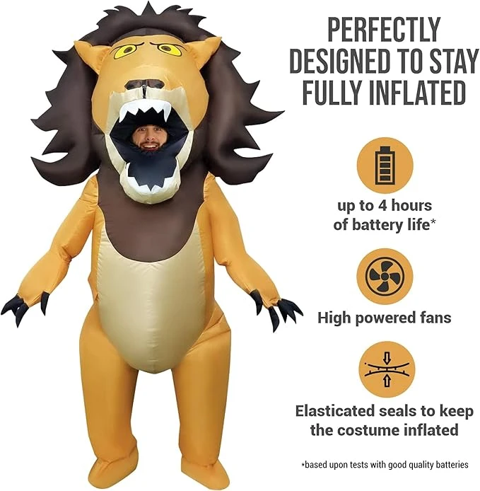 Costume Da Leone Gonfiabile Per Bambini 7 Costume Da Leone Gonfiabile Per Bambini - immagine 5