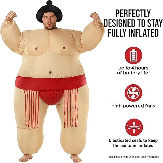 Costume Gonfiabile Da Lottatore Di Sumo Per Uomo 4 Costume Gonfiabile Da Lottatore Di Sumo Per Uomo - immagine 2
