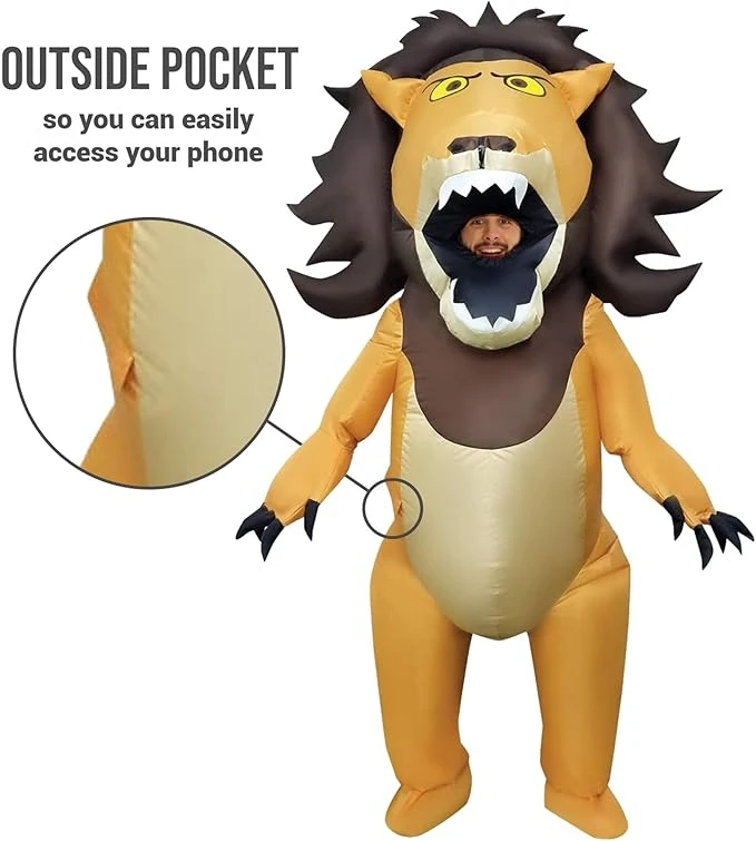 Costume Da Leone Gonfiabile Per Bambini 4 Costume Da Leone Gonfiabile Per Bambini - immagine 2
