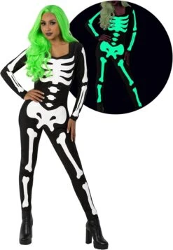Tutina Scheletro Fosforescente Donna 10 Tutina Scheletro Fosforescente Donna -Vendite Morphsuits 71s0rh7s cl. ac sx679