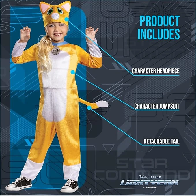 Costume Classico Di Sox Il Gatto Lightyear Per Bambini 4 Costume Classico Di Sox Il Gatto Lightyear Per Bambini - immagine 2