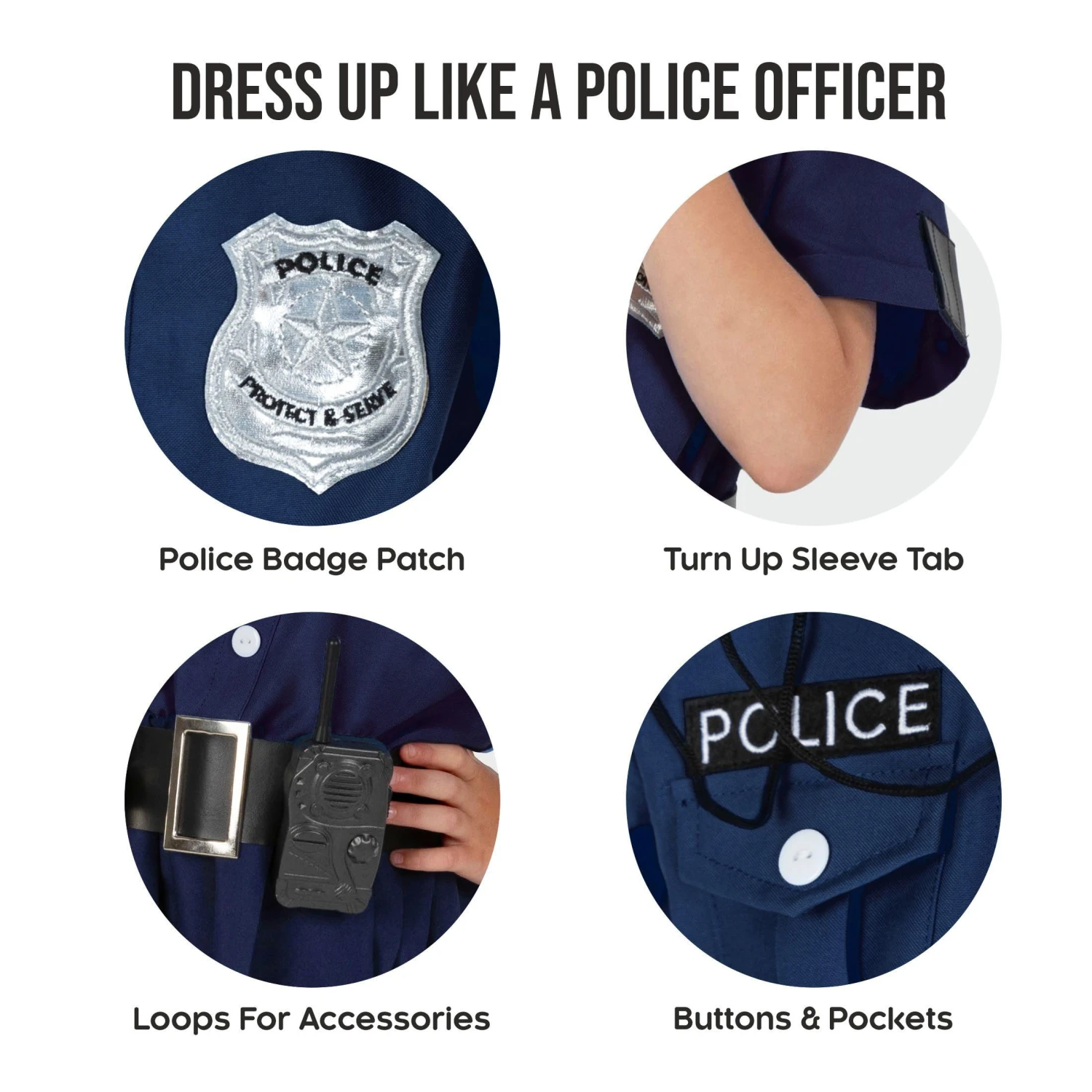 Costume Da Poliziotta Della Marina Per Ragazze 8 Costume Da Poliziotta Della Marina Per Ragazze - immagine 6