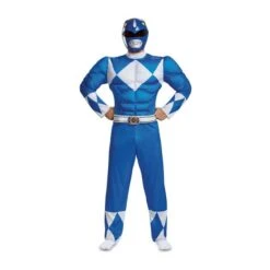 Costume Power Ranger Blu Muscoloso Adulti 14 Costume Power Ranger Blu Muscoloso Adulti -Vendite Morphsuits 79731 alt