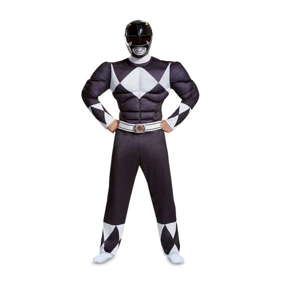 Costume Power Ranger Nero Muscoloso Adulti 7 Costume Power Ranger Nero Muscoloso Adulti - immagine 5
