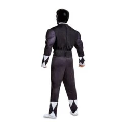 Costume Power Ranger Nero Muscoloso Adulti 14 Costume Power Ranger Nero Muscoloso Adulti -Vendite Morphsuits 79733 back
