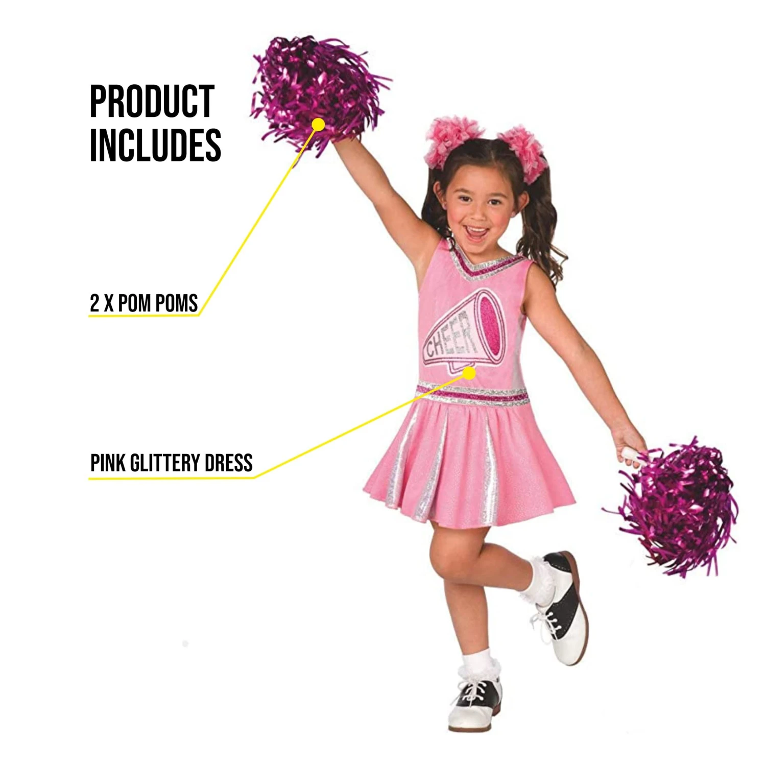 Costume Cheerleader Bambina 4 Costume Cheerleader Bambina - immagine 2