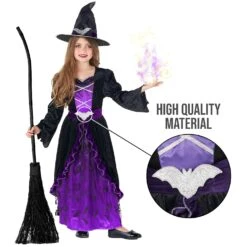 Kids Purple Witch Costume 11 Kids Purple Witch Costume -Vendite Morphsuits 7ade47894a6dee9f5ee0d0490606829139a2c238506f73f234a301f54f0fc1a0