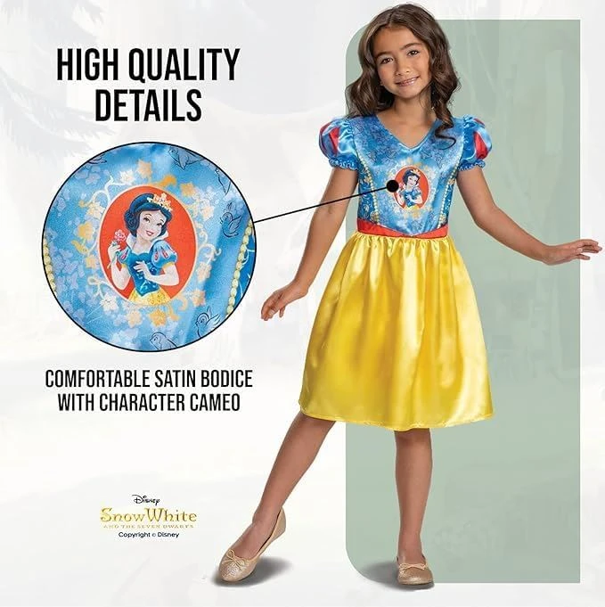 Costume Biancaneve Standard Bambina 4 Costume Biancaneve Standard Bambina - immagine 2