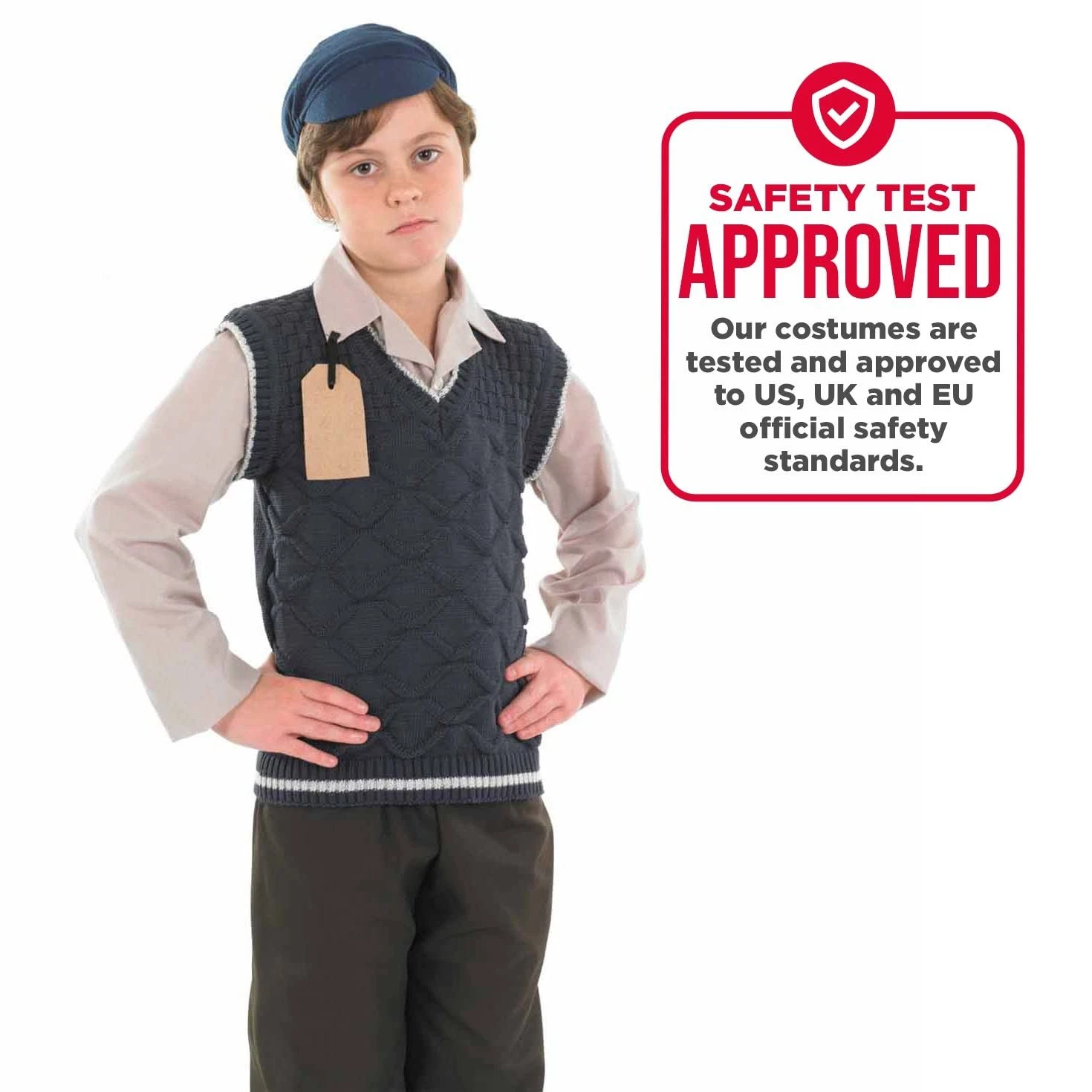 Costume Scolaretto Sfollato Bambino 5 Costume Scolaretto Sfollato Bambino - immagine 3