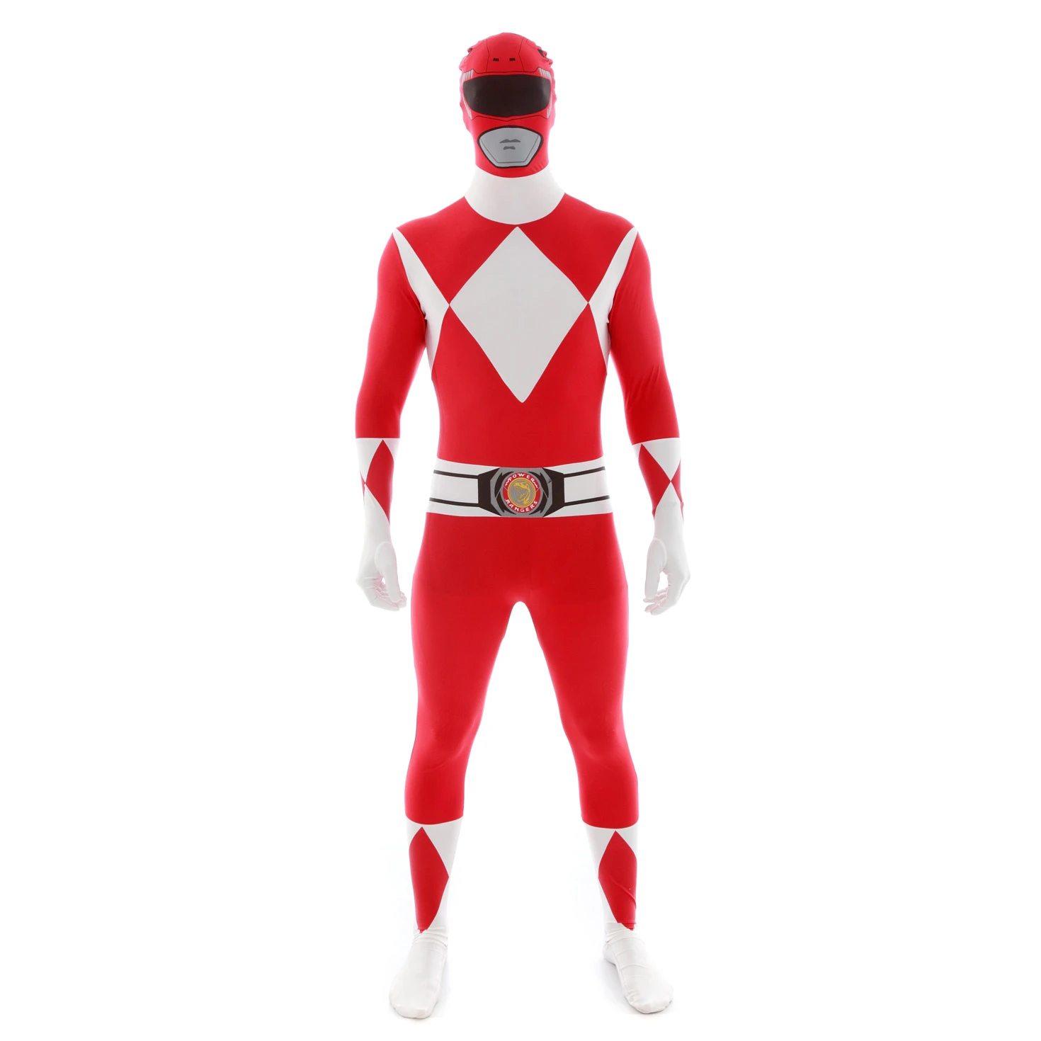 Costume Power Ranger Rosso Adulto 4 Costume Power Ranger Rosso Adulto - immagine 2