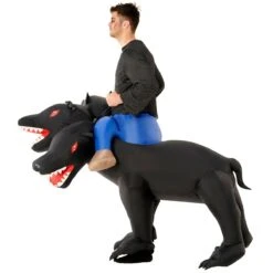 Evil 3-Headed Dog Ride On Inflatable Costume -Vendite Morphsuits 887513090687.pt02