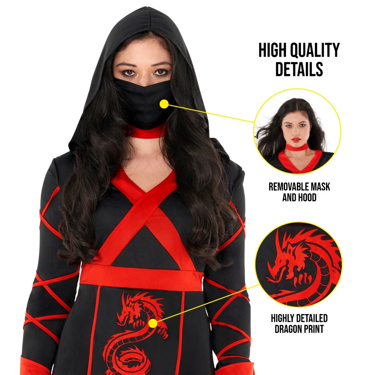 Costume Da Donna Dragon Ninja Playsuit 5 Costume Da Donna Dragon Ninja Playsuit - immagine 3