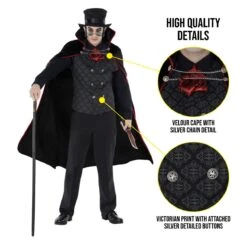 Men's Jack The Ripper Costume -Vendite Morphsuits 887513098997.pt03