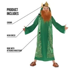 Kids Green Nativity King Costume -Vendite Morphsuits 887513099970.pt01