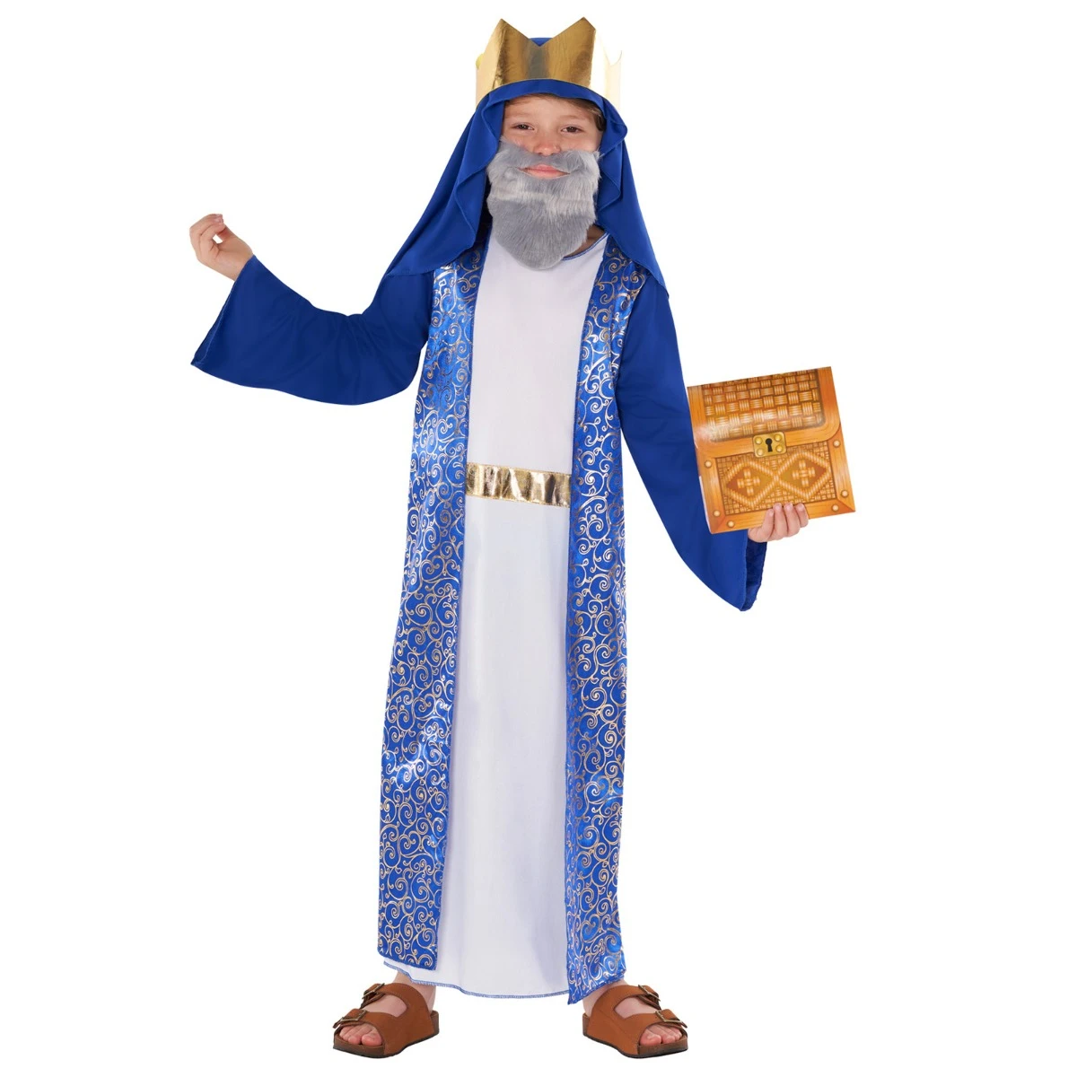 Kids Blue Nativity King Costume 3 Kids Blue Nativity King Costume