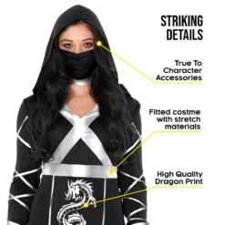 Costume Dragon Ninja Per Le Donne 8 Costume Dragon Ninja Per Le Donne -Vendite Morphsuits 887513110262.pt01